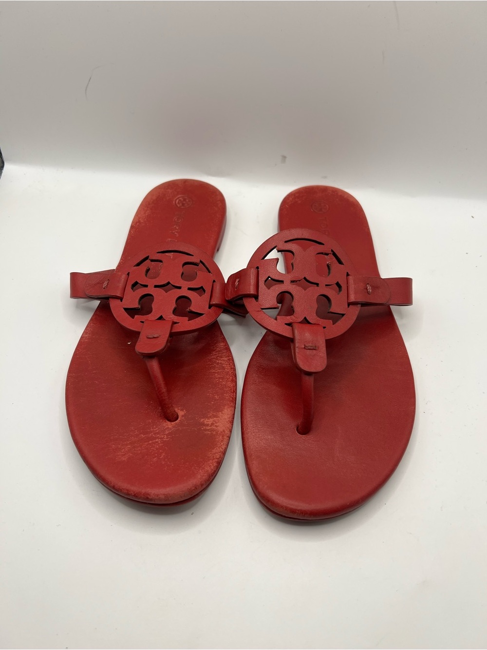 Tory Burch miller Red Logo Thong Sandals - Picture 6 of 12